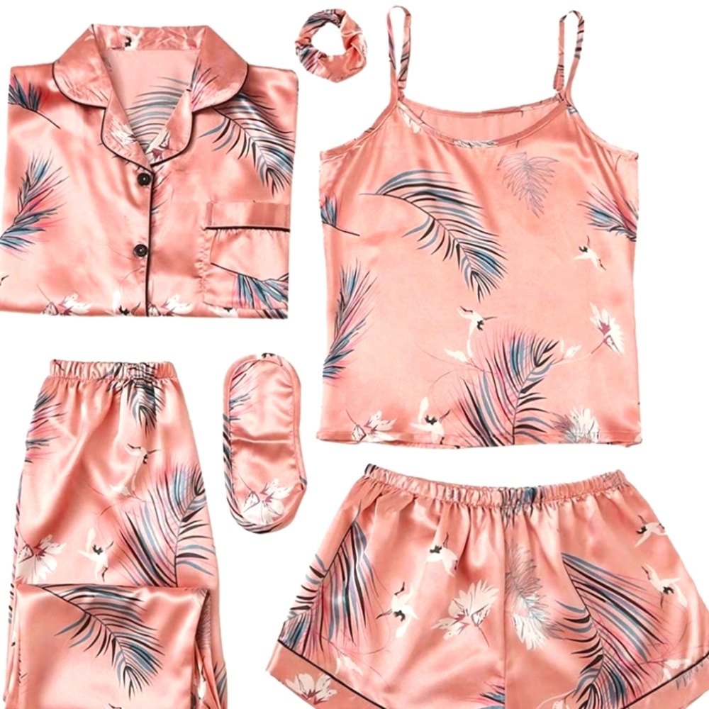 SATINY Comfy 7pcs Ladies' Pajama Set